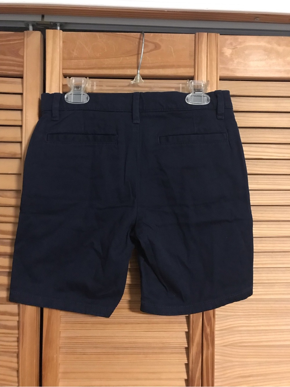 GAP Kids Navy Flat-Front Chino Shorts, Ex 14 Slim - Picture 3 of 3